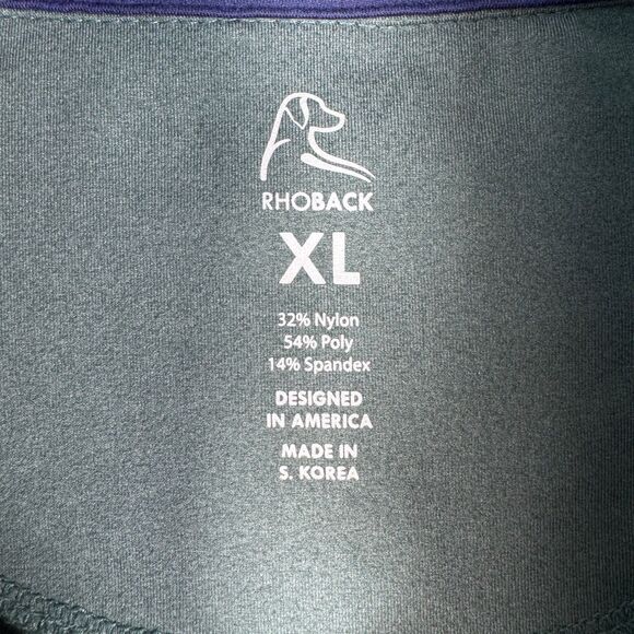 Rhoback 1/4 Zip Pullover Shirt Mens Size XL Green Performance Golf Office Walk - Picture 3 of 10